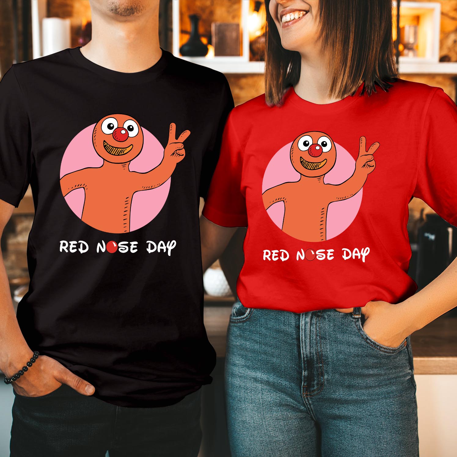 Morph Aardman characters Red Nose Day T-shirt