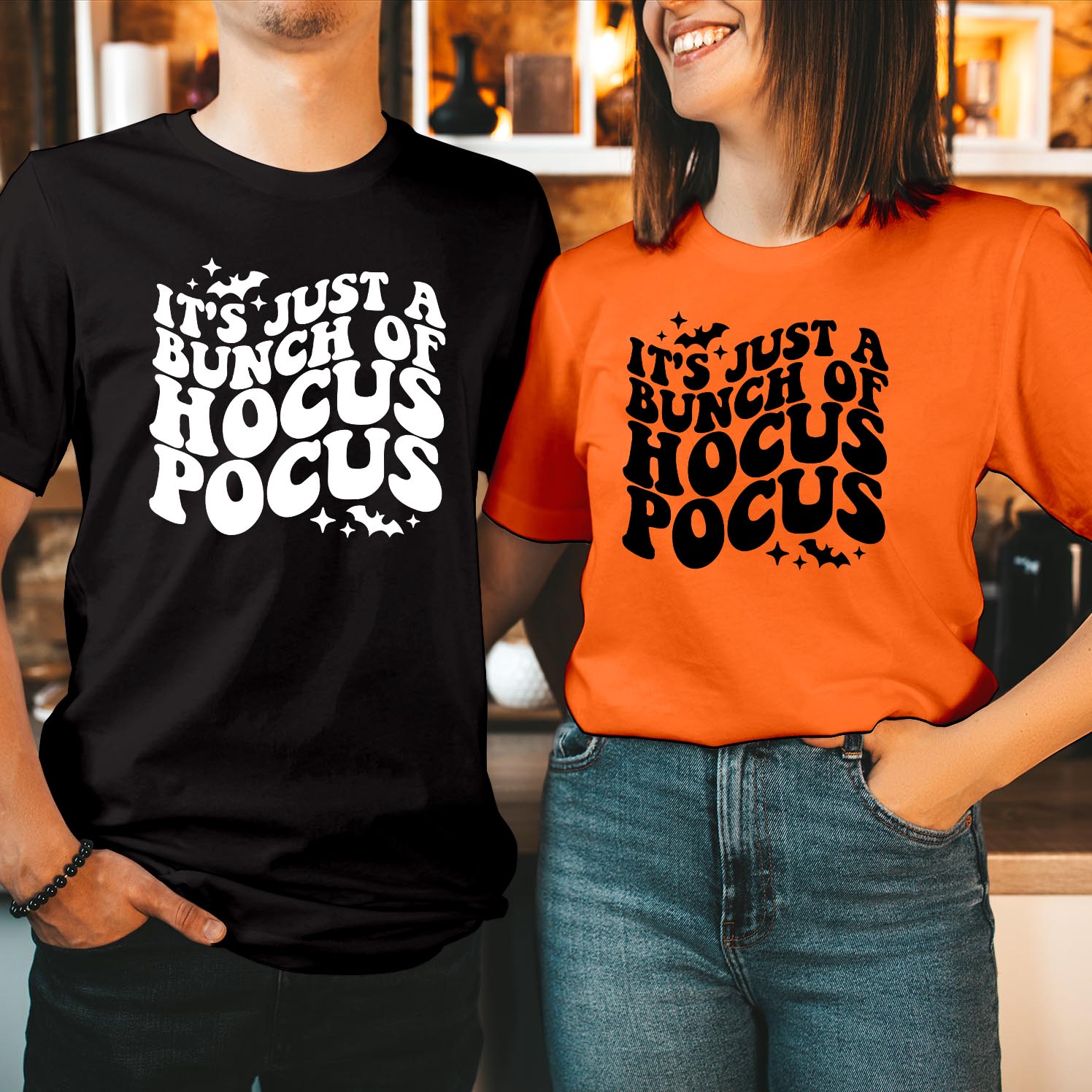 Its Just A Bunch of Hocus Pocus Sanderson Sisters Halloween T-Shirt Perfect Witchy Funny Classic Halloween Movie Men Women Kids Unisex Gift T Shirt