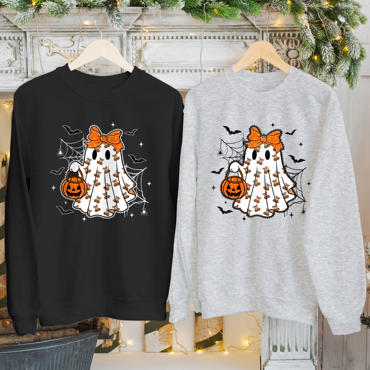 Cute Ghost Halloween Halloween T-Shirt, Sweatshirt, Hoodie – Trick or Treat Pumpkin Outfit for Men, Women, Kids Parties Top
