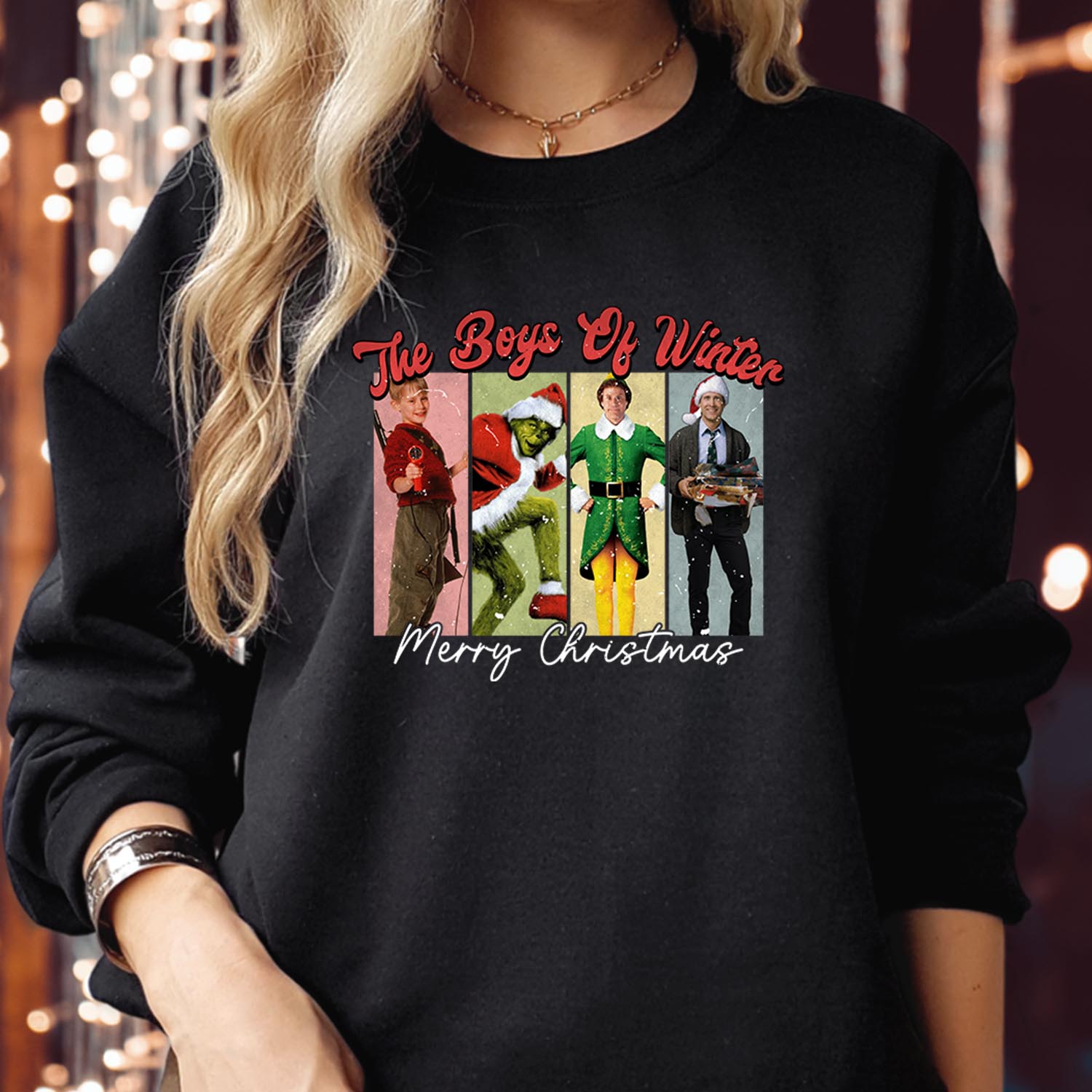 The Boys Of Winter Grinch Elf Merry Christmas Sweatshirt