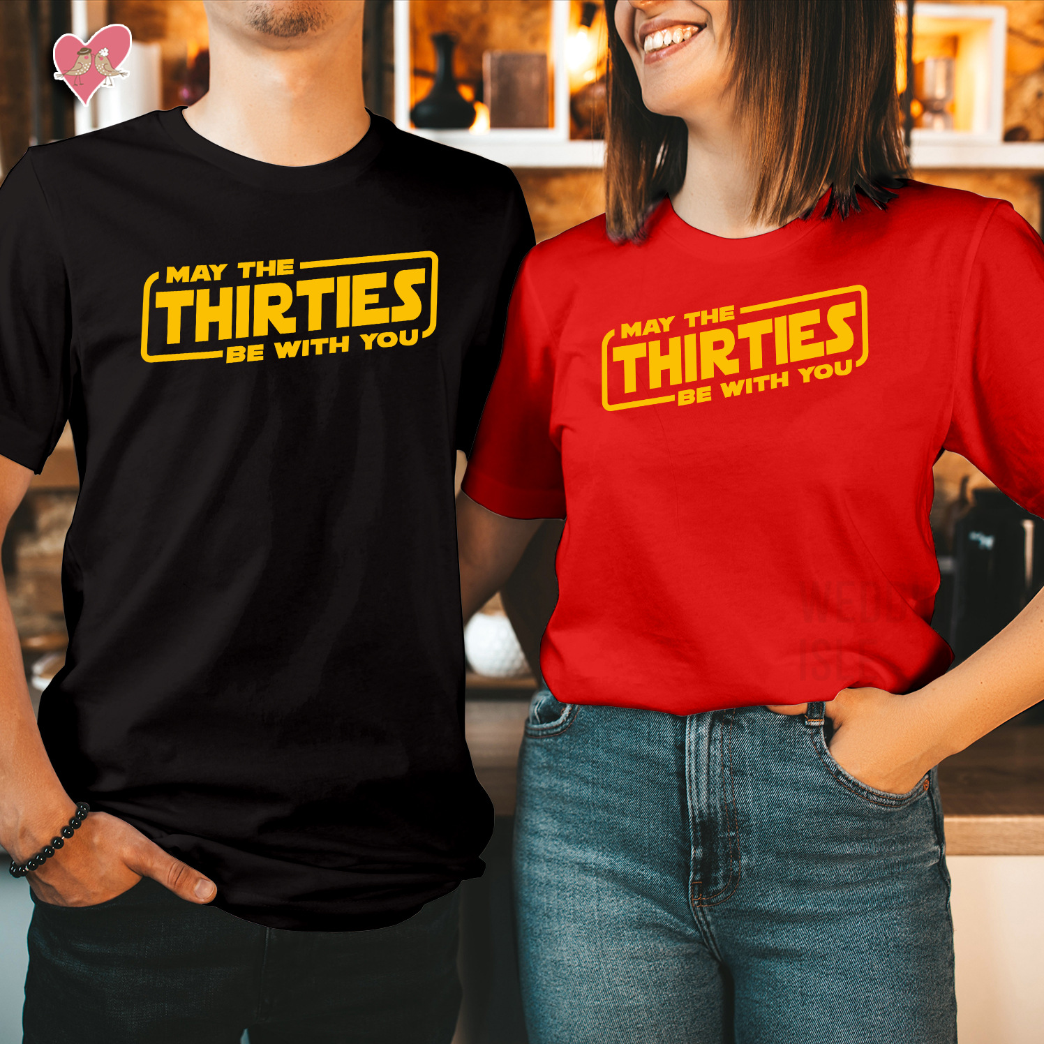 May the Thirties Be with You 30th Birthday T-Shirt Funny Tee for Turning 30 Tops Unisex Shirt Gift for Star Wars Fans and Men Women Birthday T Shirt