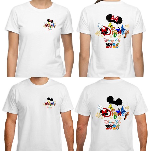 Personalised Disney Trip Family Vacation 2026 T-Shirts, Mickey Minnie Castle Kids Summer Holiday, Disneyland Matching Group Shirts Men Women Tops