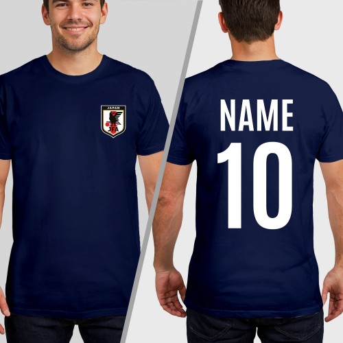 Personalised Japan Football Shirt Soccer T-Shirt, Custom Name Number World Cup 2026 Tops, Mens Womens Kids Jersey Gift, Birthday Sport Tee
