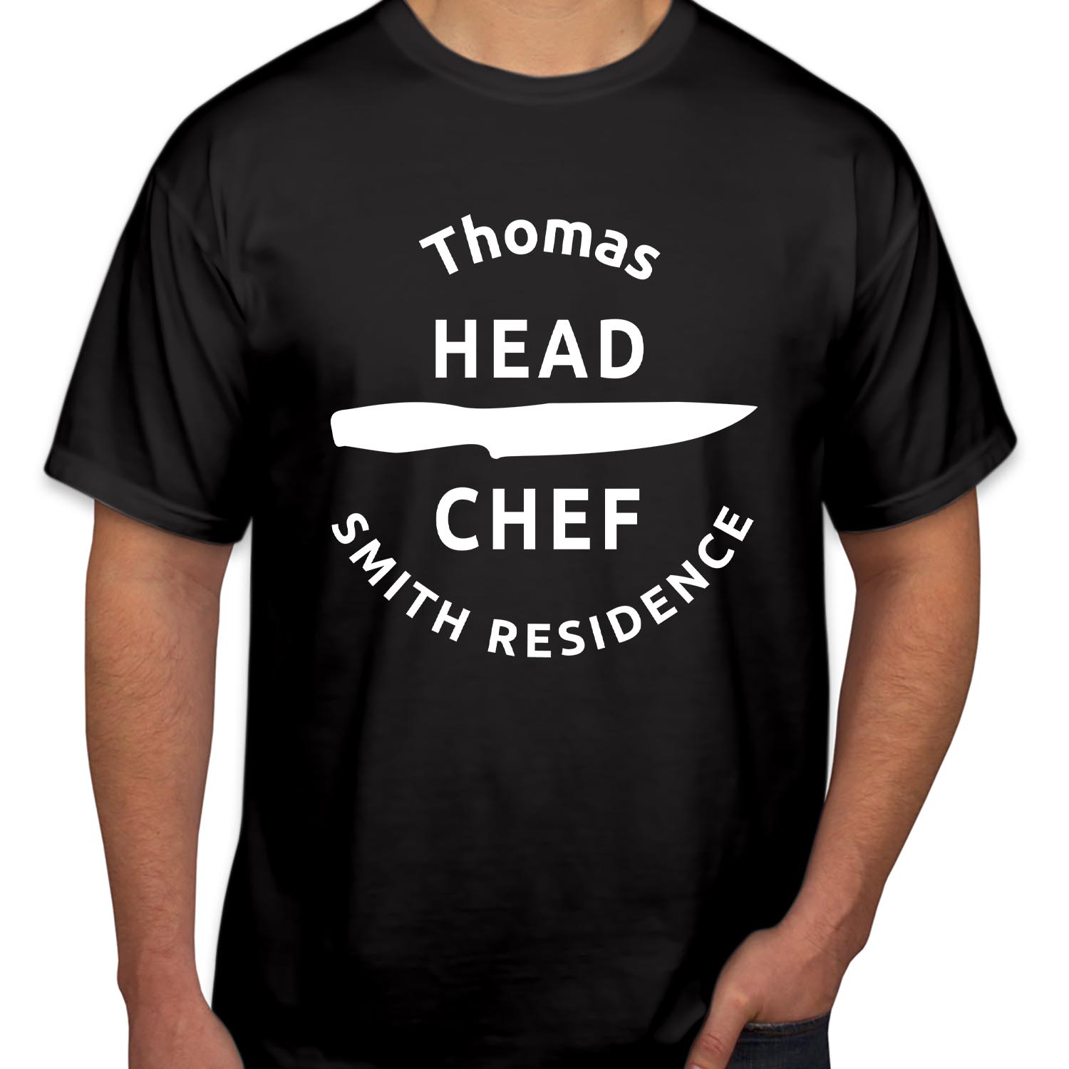 Personalised Custom Name Head Chef Father's Day T-Shirt Funny Fathers Day Top Chef Grandpa Dad Birthday Cooking Gift T Shirt