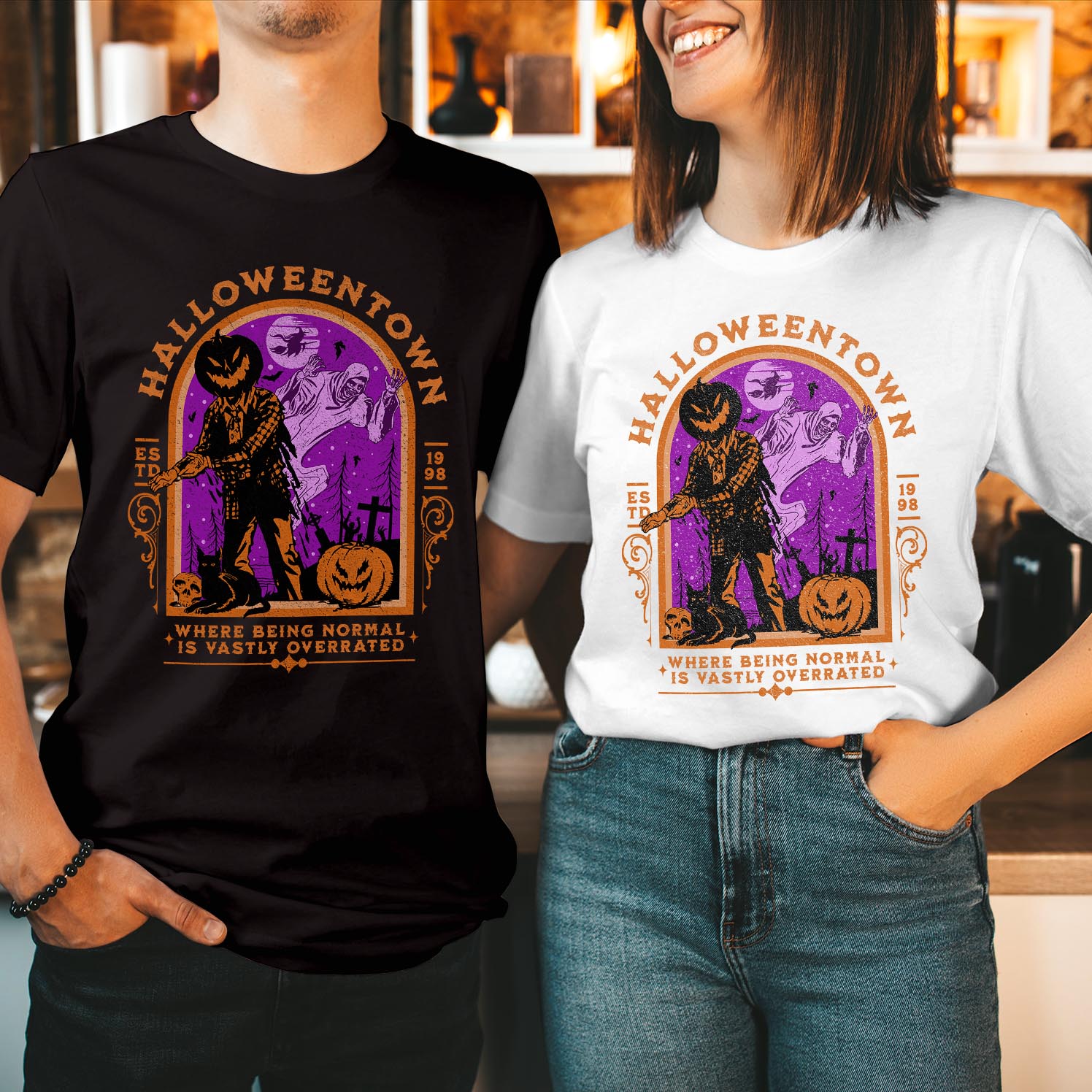 HalloweenTown 1998 T-Shirt Disney Halloween Shirt 2024 Halloween Party Tee Fall Pumpkin T-Shirt Halloween Town Fall Gift T Shirt