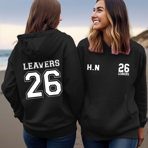 PERSONALISED School Leavers Hoodie 2026, Custom Class of 2026 Graduation Jumpers, Primary School Leavers, Initial School Leaver Hoodie
