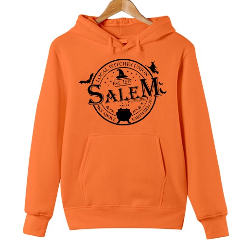 Salem Local Witches Union Hoodie, Retro Spooky Season Jumper, Vintage Halloween Celestial Pullover, Cozy Sky Above Earth Below Hooded Sweater