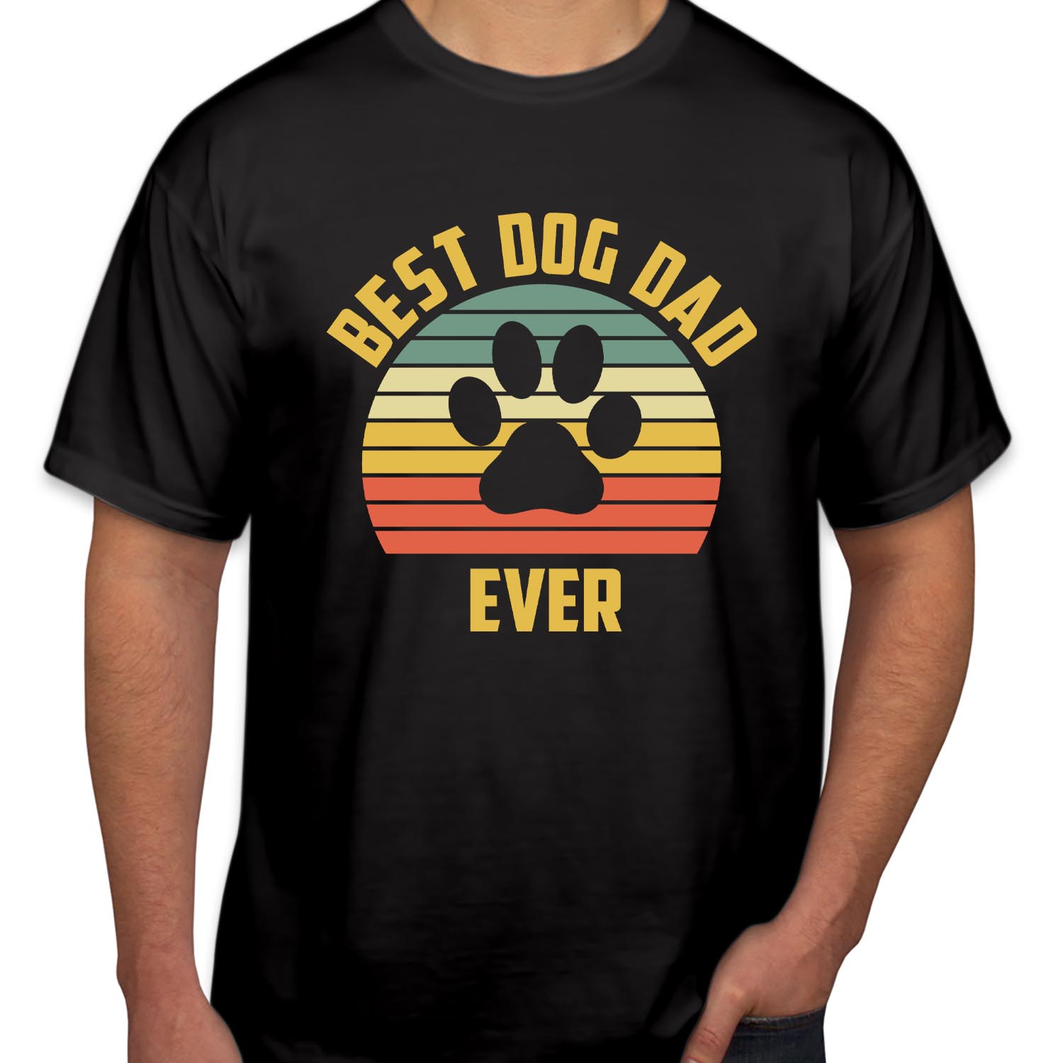 Best Dog Dad Ever Father's Day T-Shirt Funny Fathers Day Gift Dad Birthday Present Woofmas Dog Lover T Shirt