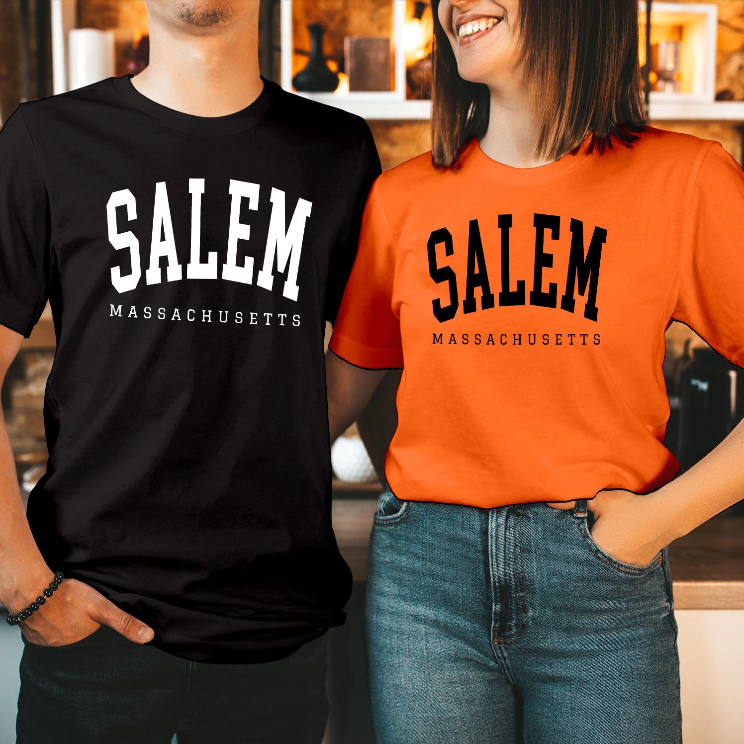 Salem Massachusetts Halloween T-Shirt Spooky Witch City Design Vintage Retro Tee for Haunted Celebrations Ghostly Adventures, Perfect for Halloween Parties and Festive T Shirt