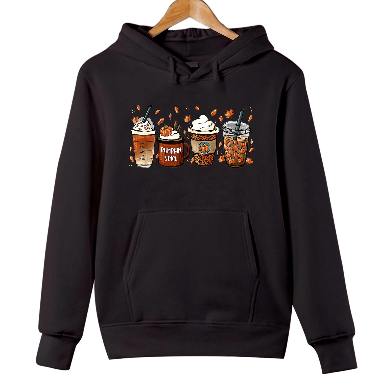 HOODIES (1836) Pumpkin Spice Autumn Coffee