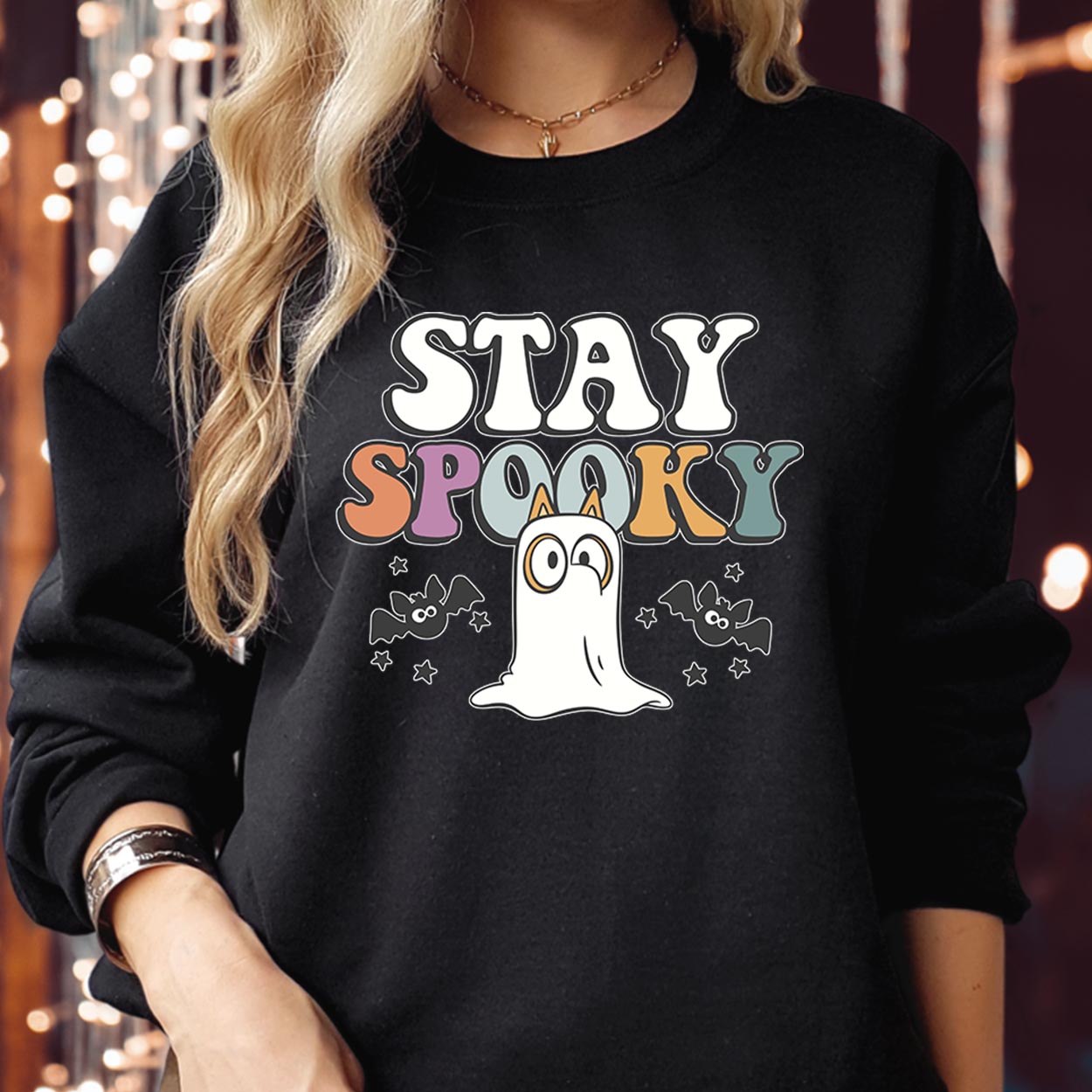 SWEATSHIRT (1853) Stay Spooky Blue Dog