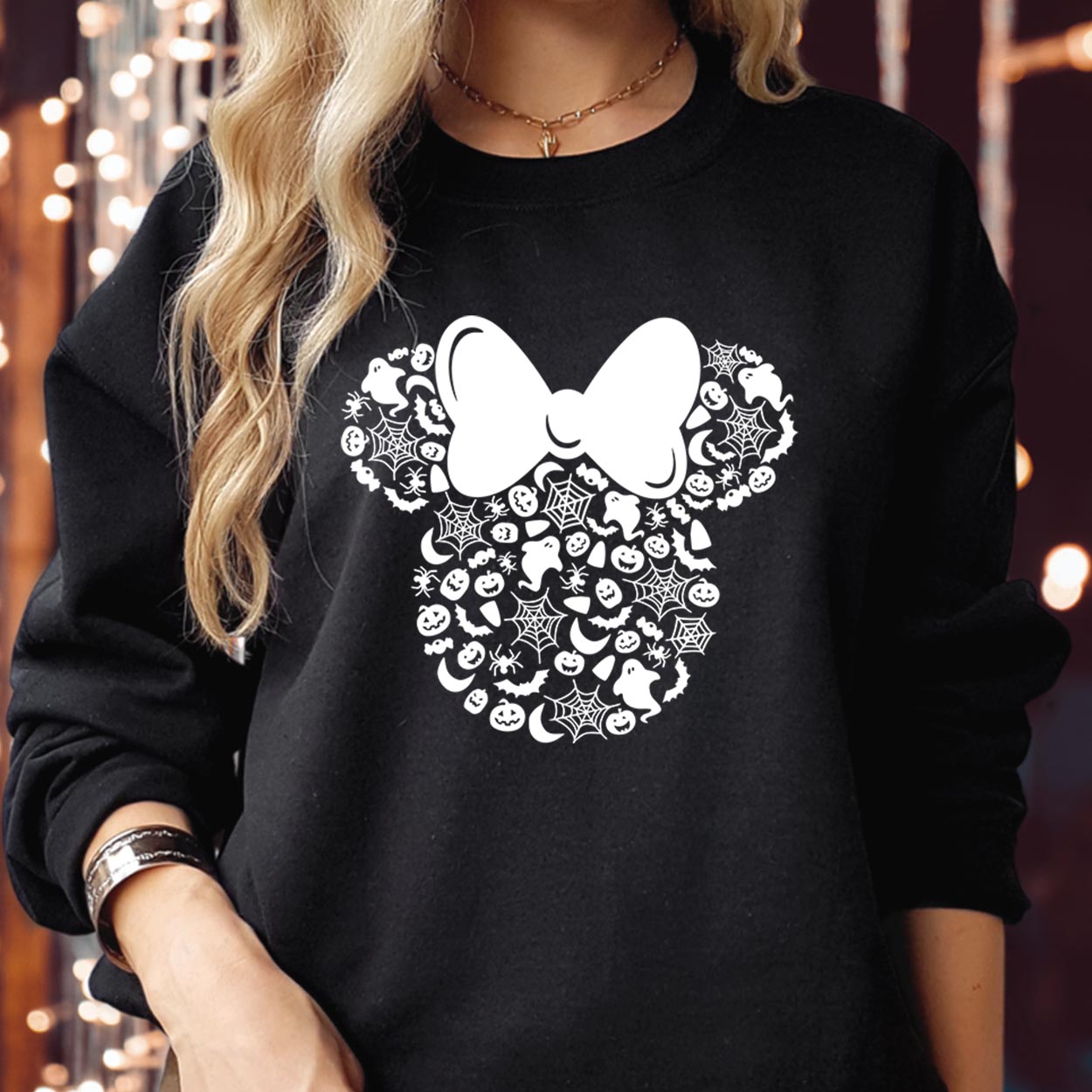 SWEATSHIRT (1919) Spider Web Minnie Face