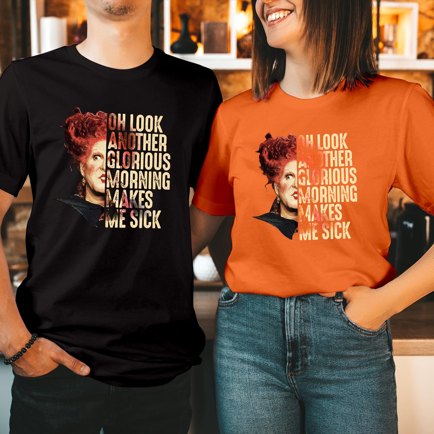 Oh Look Another Glorius Morning Makes Me Sick Winifred Sanderson Halloween T-Shirt Sanderson Sisters Shirt It's All Just a Bunch of Hocus Pocus Shirt Men Women Unisex T Shirt