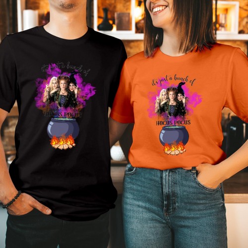 It's Just a Baunch Of Hocus Pocus Sanderson Sisters Witches Halloween T-Shirt Spooky Witchy Funny Tee Classic Halloween Movie Men Women Kids Unisex Gift T Shirt