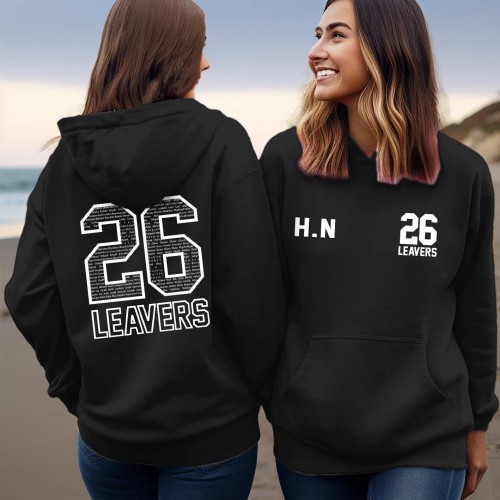 PERSONALISED School Leavers Hoodie 2026, Custom Class of 2026 Graduation Jumper, Initial School Leaver Hoodie, Primary School Leavers