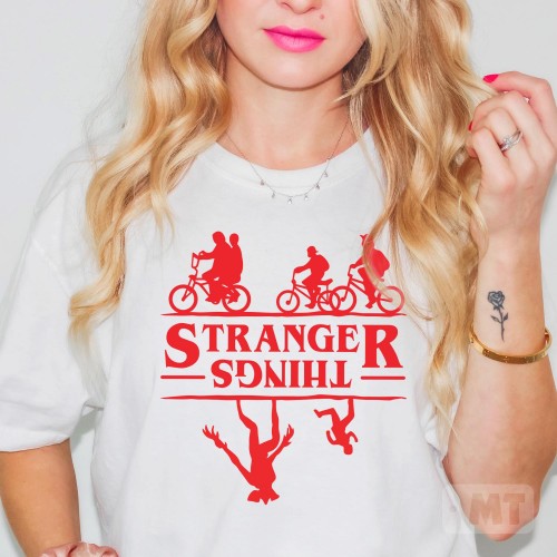 Stranger Things The Upside Down T-Shirt, Hellfire Club Merch, Hawkins High School Tee, TV Series Tops, Retro 80s Sci-Fi Graphic Shirts