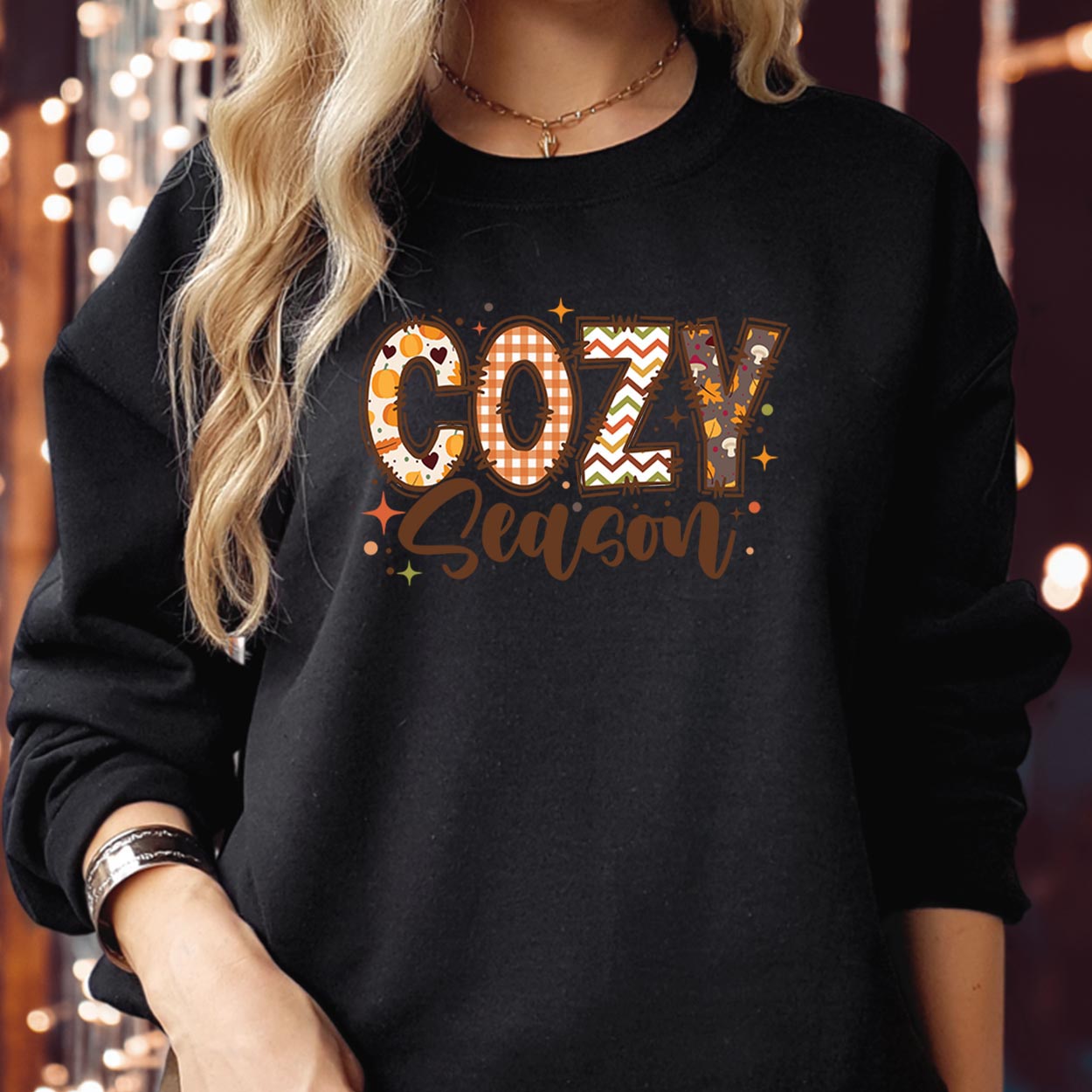 Cozy Season Pumpkin Fall Autumn Vibes Jumper with Coquette Bow, Spooky Season Boo Ghost Witch Thanksgiving Happy Halloween Pullover