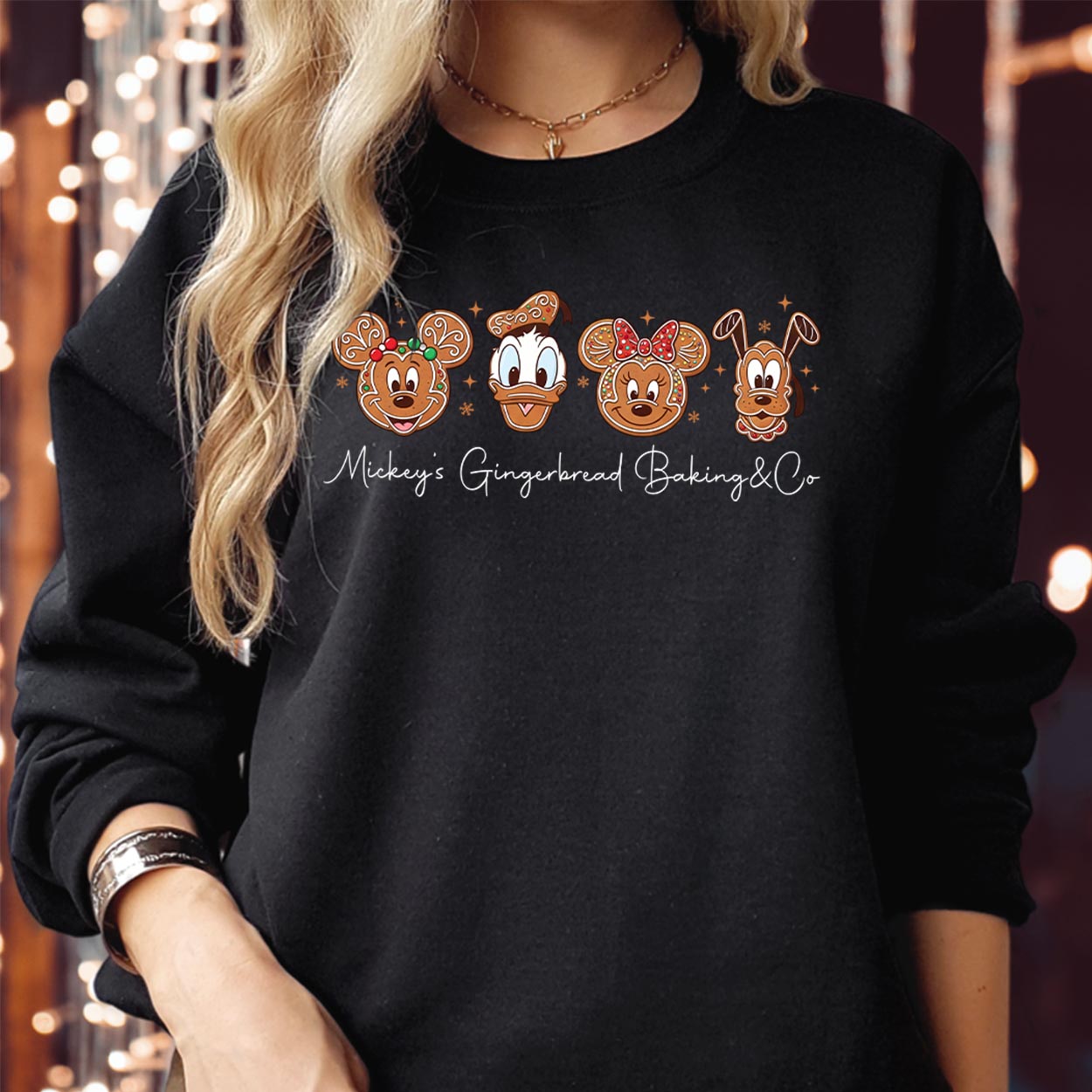 Disney Gingerbread Christmas Sweatshirt, Mickey & Friends Holiday Shirt, Disneyworld Trip Sweater, Festive Xmas Family Outfit Jumper
