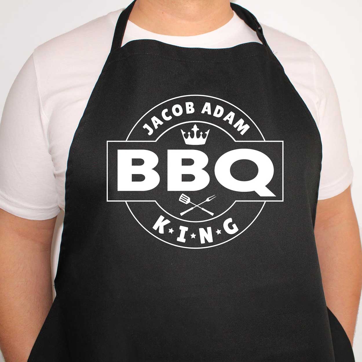 Personalised BBQ King Father's Day Apron Funny Fathers Day Top Chef Grandpa Dad Birthday Cooking Gift