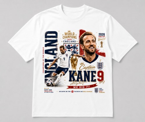 England Football Shirt It's coming Home World Cup 2026, Captain Harry Kane Champions Graphic Tee, Mens Womens Kids Birthday Sport Tops
