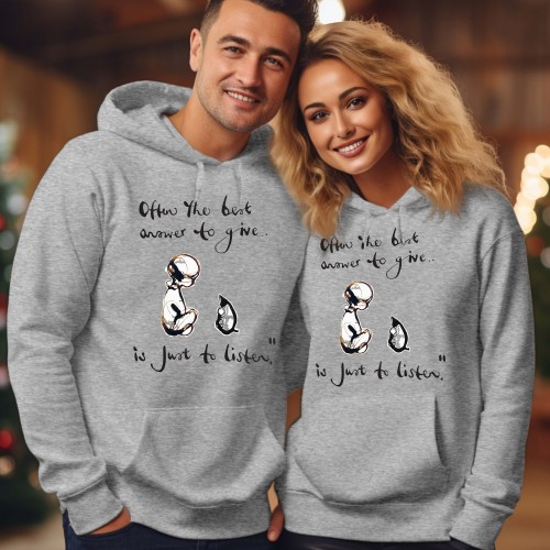 Charlie Mackesy Just to Listen Hoodie, Often the Best Answer is Just to Listen Easter Sunday Shirt, Inspirational Easter Tops & Easter Egg Jumper Gift