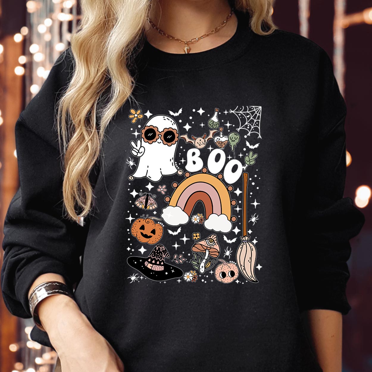 SWEATSHIRT (1887) Boo Cute Halloween Ghost