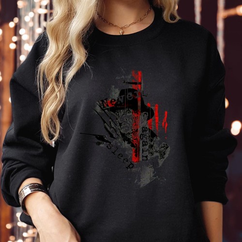 SWEATSHIRT (1878) Freddy Krueger Never Sleep Again