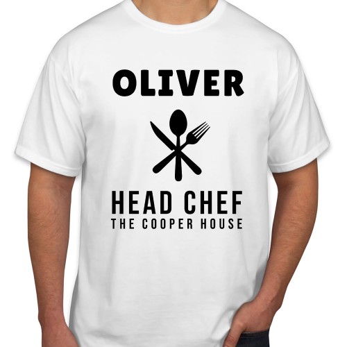 Personalised Head Chef Custom Name Fathers Day T-Shirt Funny Fathers Day Top Chef Grandpa Dad Birthday Cooking Gift T Shirt