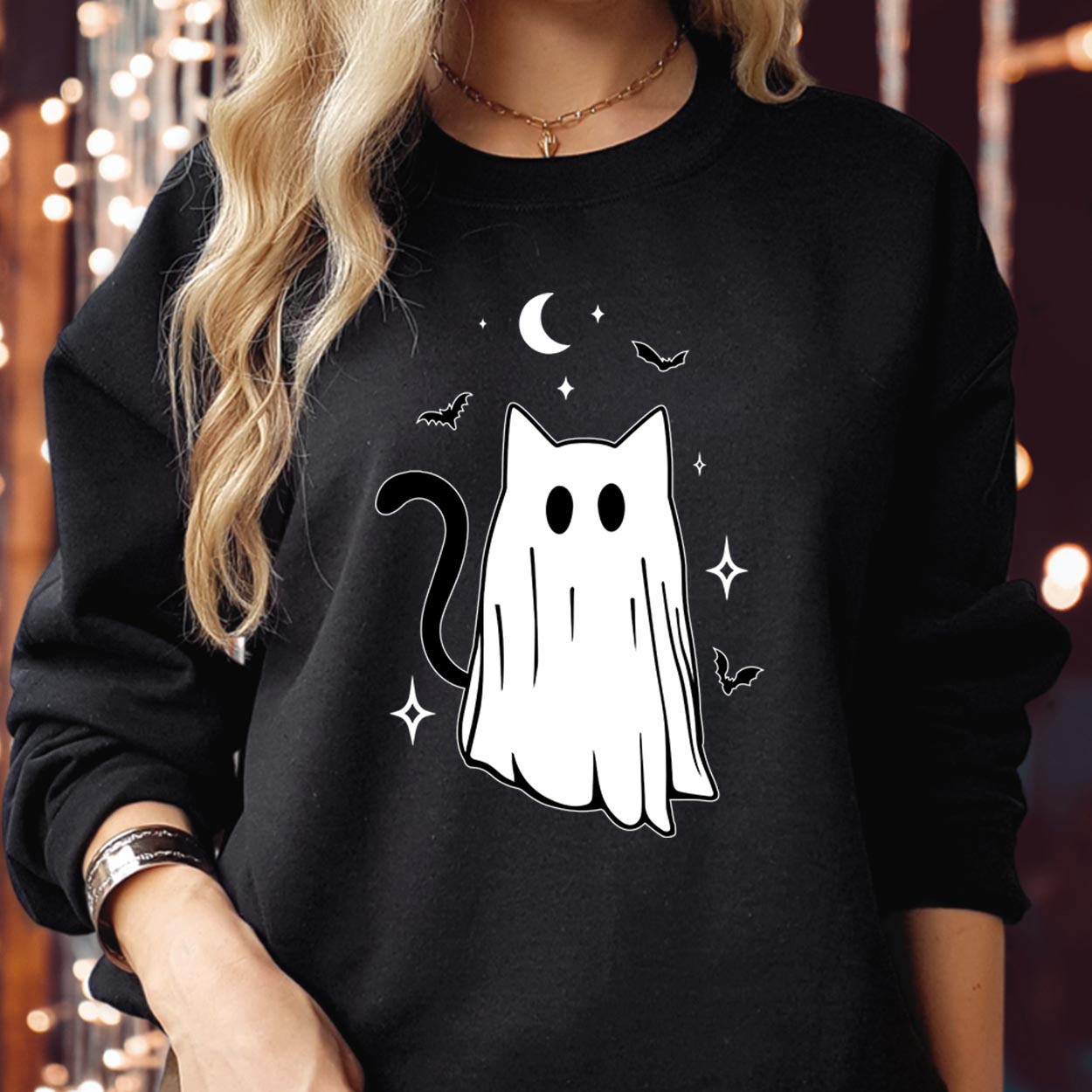 SWEATSHIRT (1926) Halloween Ghost cat