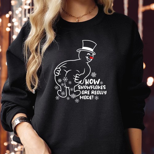 How Snowflakes Are Really Made Funny Christmas Sweatshirt – Perfect for Christmas Parties, Winter Celebrations & Festive Fun