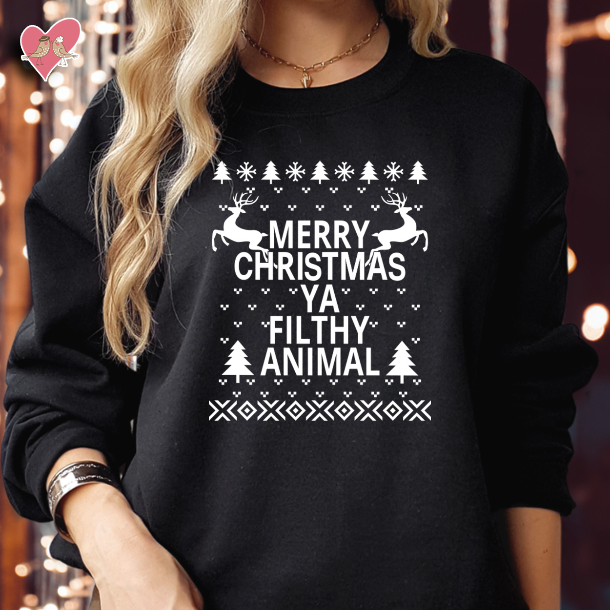 Merry Christmas YA Filthy Animal Ugly Christmas Sweatshirt