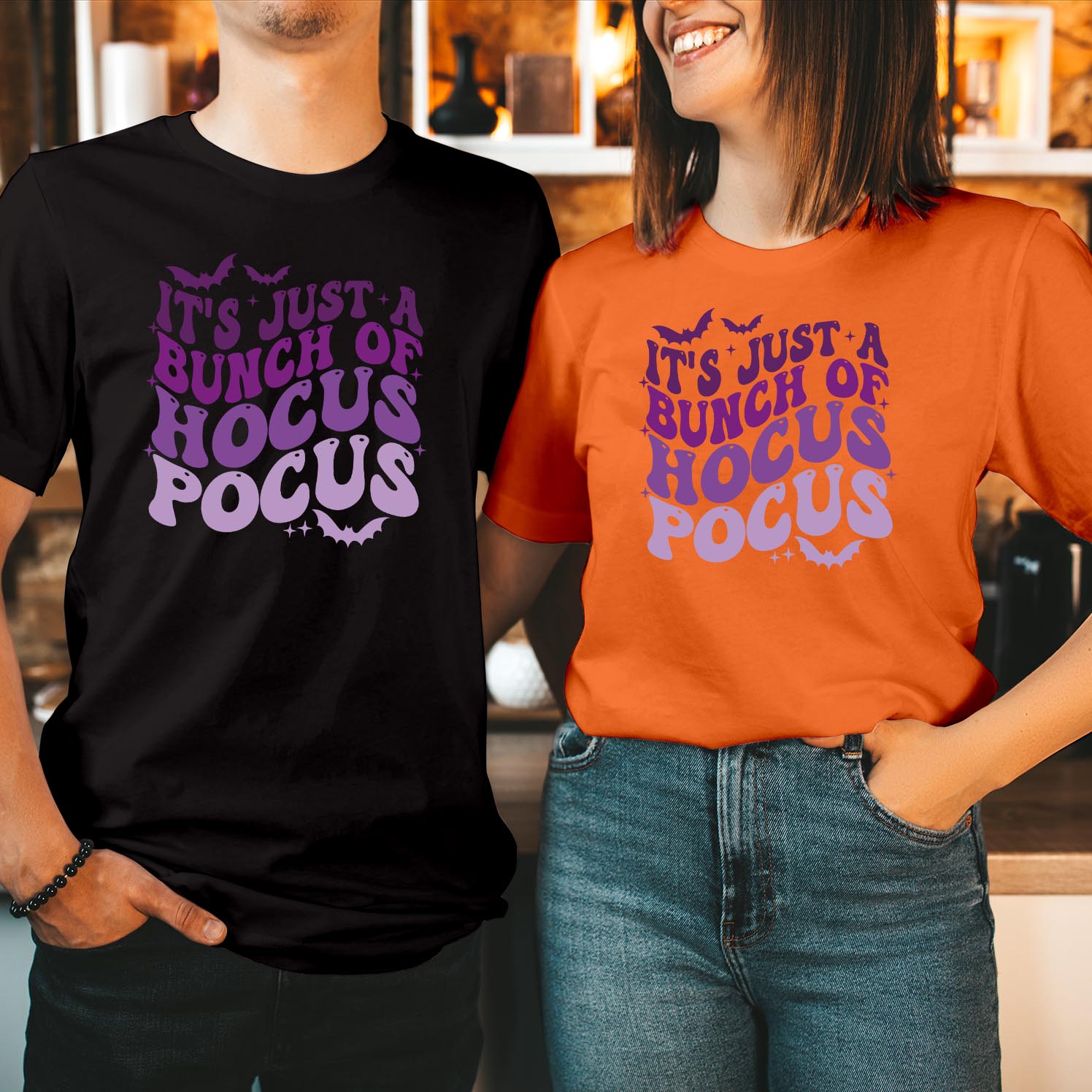 It's Just A Bunch of Hocus Pocus Sanderson Sisters Halloween T-Shirt Perfect Witchy Funny Tee Classic Halloween Movie Men Women Kids Unisex Gift T Shirt