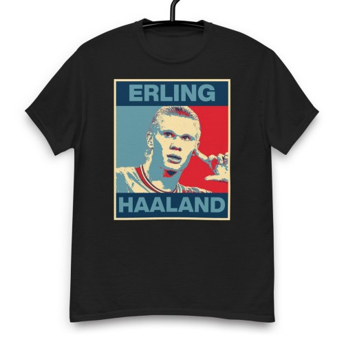 Erling Haaland T-Shirt Manchester City Football Premier League Shirt, Vintage Pop Art Graphic Tee, Norway Norwegian Fan Shirt, Mens Womens Kids Gift, Birthday Sport Tops