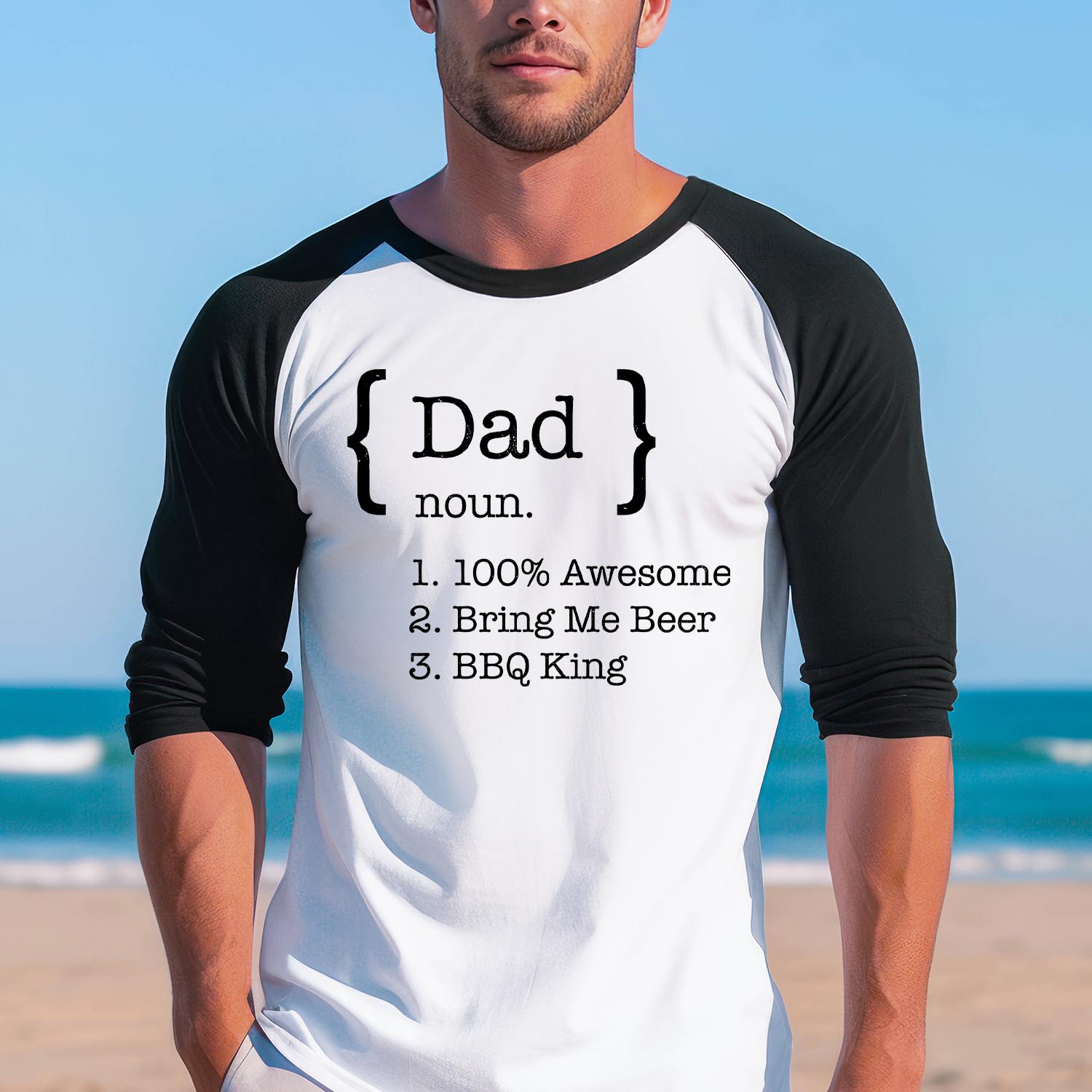 Personalised Baseball Long Sleeve Shirt Custom Name DAD Definition Father's Day Funny Chef Grandpa Dad Birthday TShirt