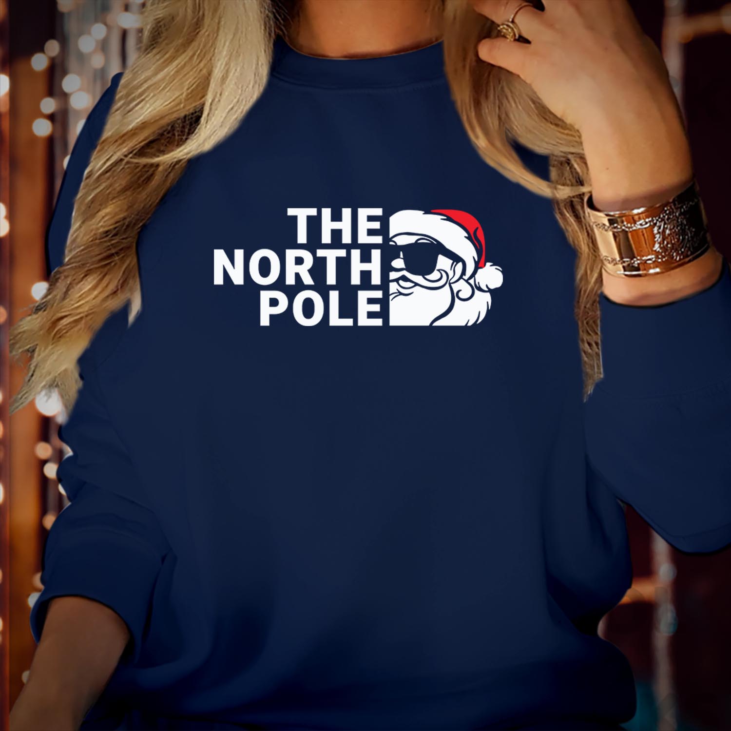 Santa Claus North Pole Christmas Sweatshirt | Classic Xmas Jumper, Holiday Apparel & Gift