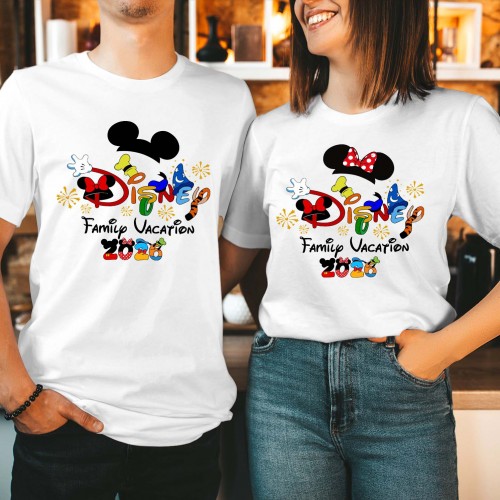 Disney Family Vacation 2026 Matching T-Shirts Mickey Minnie Castle Kids Summer Tops, Disneyland Trip Family Holiday Shirts Men Women Toddler Tee