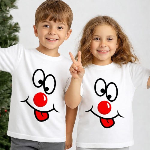 Official Red Nose Day Silly Tongue T-Shirt, Comic Relief T Shirt & Tops, Funny Face Charity Clothing, Kids & Childrens Red Nose Day Tee