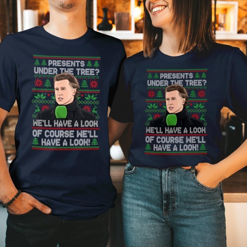Funny Steve McManaman Christmas T Shirt, Well Have A Look Football Pundit Tee, Retro Soccer Meme Matching Couples Xmas Holiday Novelty Gift Top
