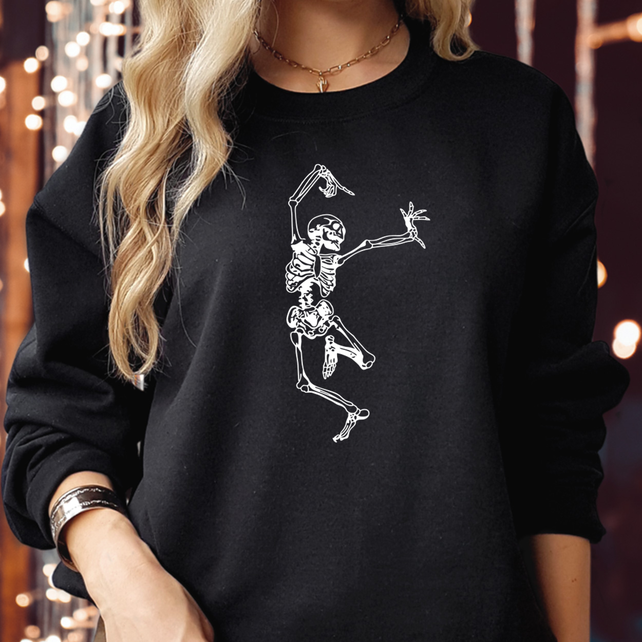 SWEATSHIRT (1792) Funny Dancing Skeleton