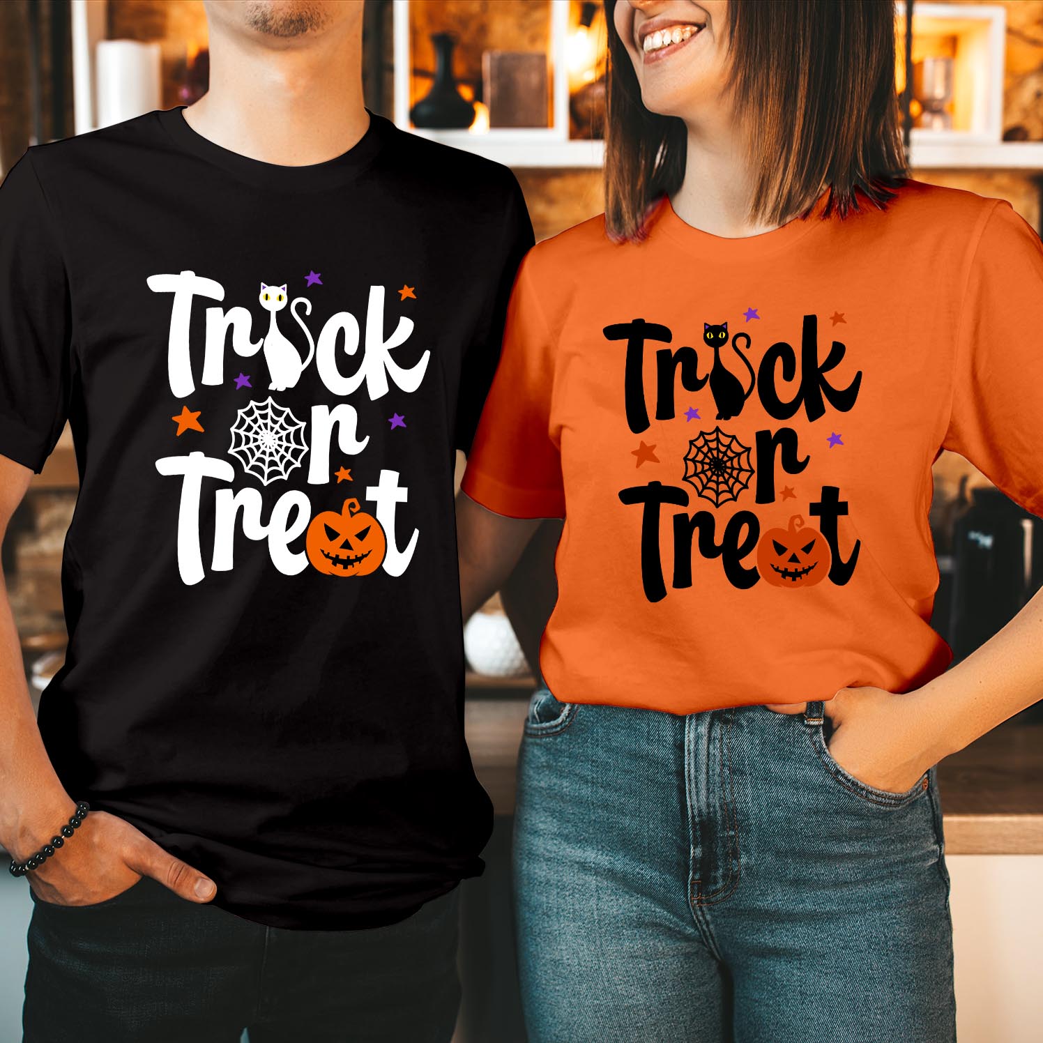 Trick Or Treat Halloween T-Shirt Fun and Festive Halloween Apparel Spooky Season Celebrations Comfortable Stylish Tee Funny Men Women Kids Gift T Shirt