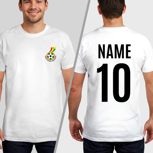 Personalised Ghana Football Shirt Soccer T-Shirt, Custom Name Number World Cup 2026 Tops, Mens Womens Kids Jersey Gift, Birthday Sport Tee