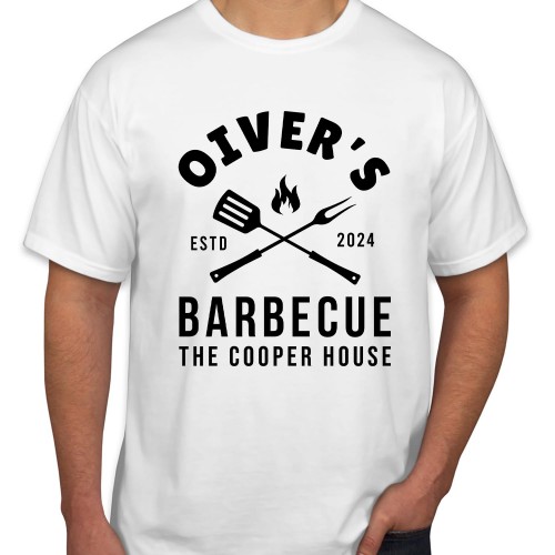 Personalised Barbecue with Custom Name Fathers Day T-Shirt Funny Fathers Day Top Chef Grandpa Dad Birthday Cooking Gift T Shirt