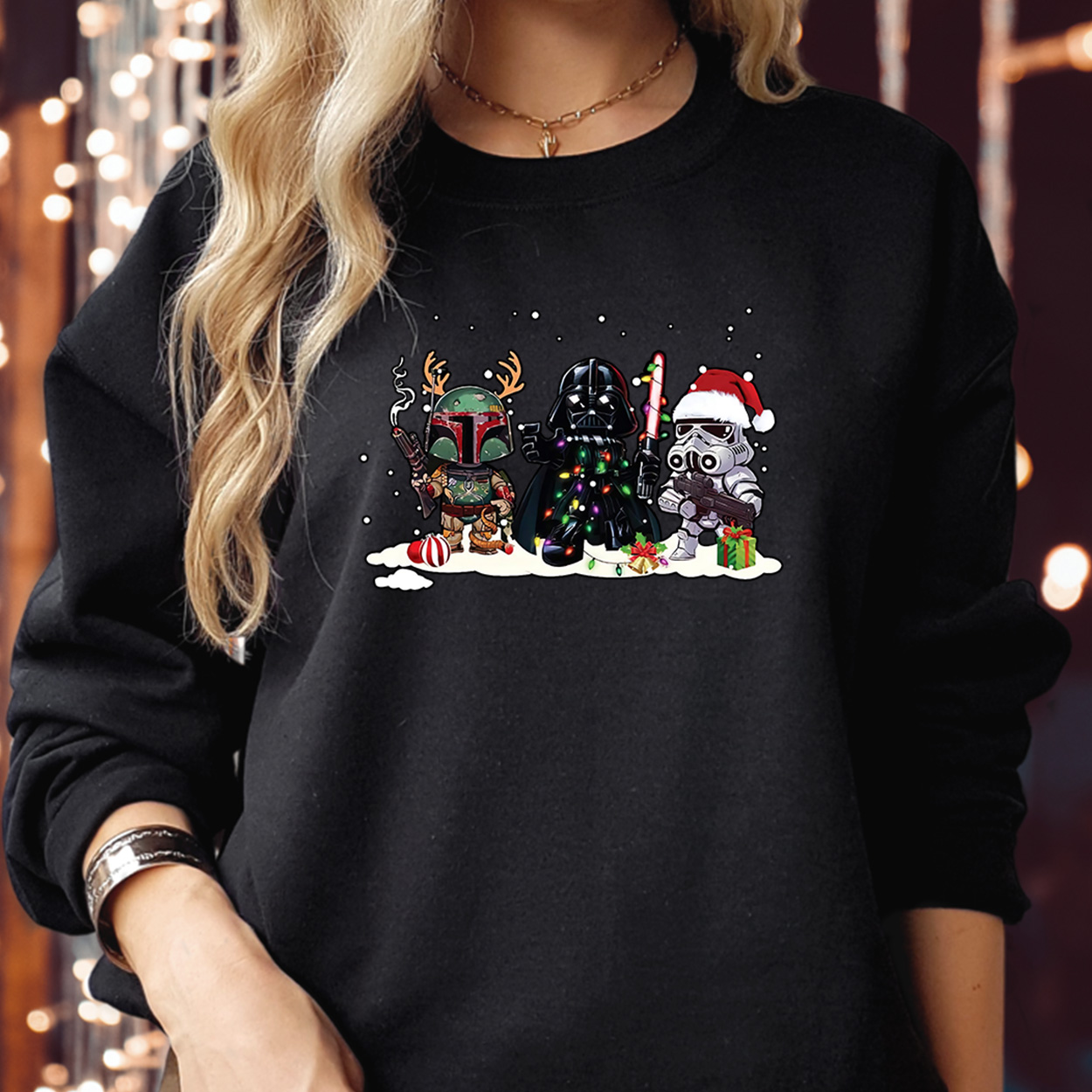 Reindeer Santa Darth Vader Christmas Jumper, Cosy Festive Holiday Sweater, Novelty Christmas Jumper for Men and Women, Funky Kittens