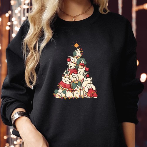 Dog Christmas Tree Merry Christmas Sweatshirt