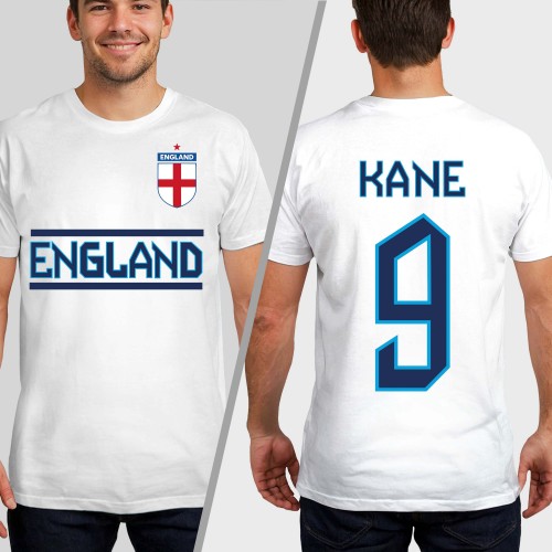 England Kane 9 Team T-Shirt, England World Cup Shirt Harry Kane, Three Lions Fan Gifts Jersey Gift, Mens Womens Kids Birthday Sport Tops
