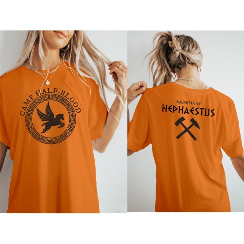 Daughter of Hephaestus Camp Half Blood T-Shirt, Long Island Sound Book Lover Tee, Custom Greek Mythology Adventure, World Book Day Kids Men Women Top