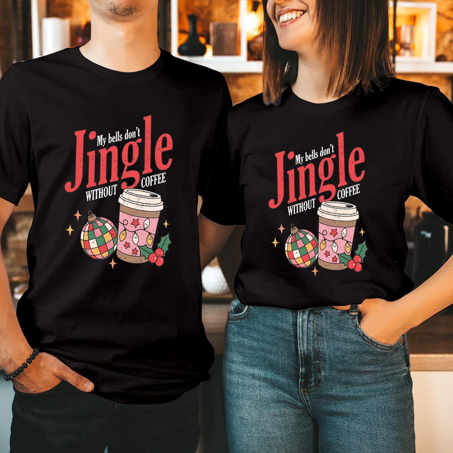 My Bells Don't Jingle without Coffee T-Shirt