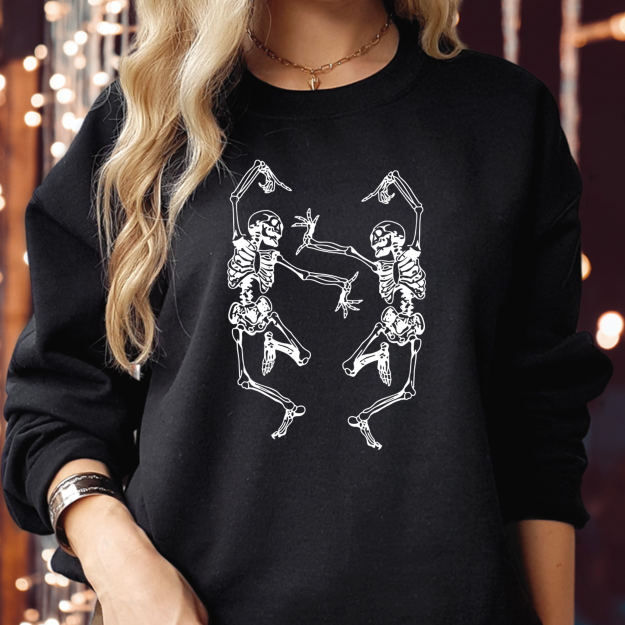 SWEATSHIRT (1793) Funny Dancing Skeleton