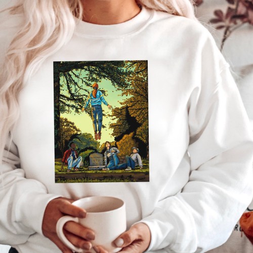 Max Mayfield Floating Sweatshirt, Stranger Things Sweatshirts, Running Up That Hill Merch, Hawkins High School Jumper, TV Series Tops, Max Mayfield Gift