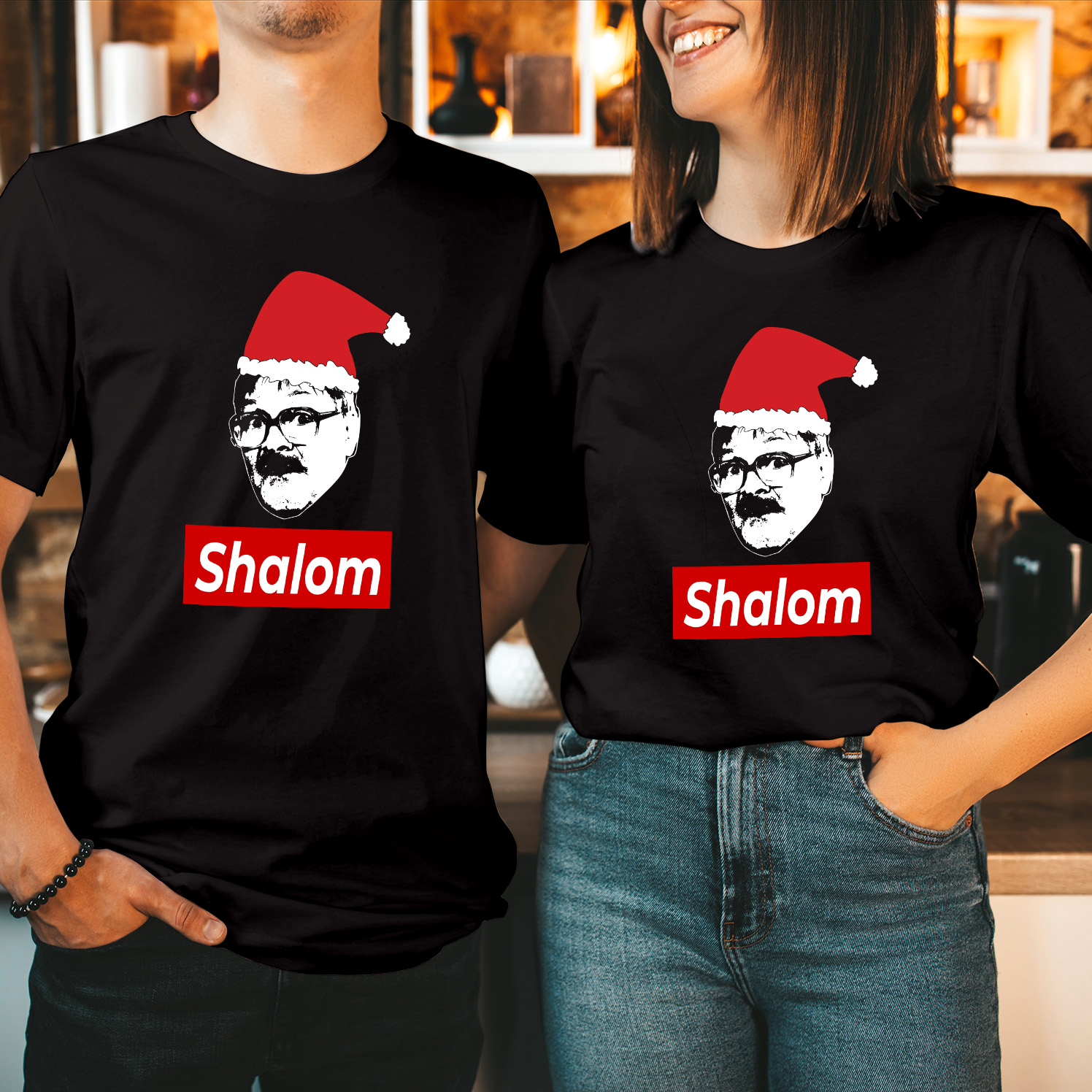 Shalom Jackie Christmas Hat T-Shirt